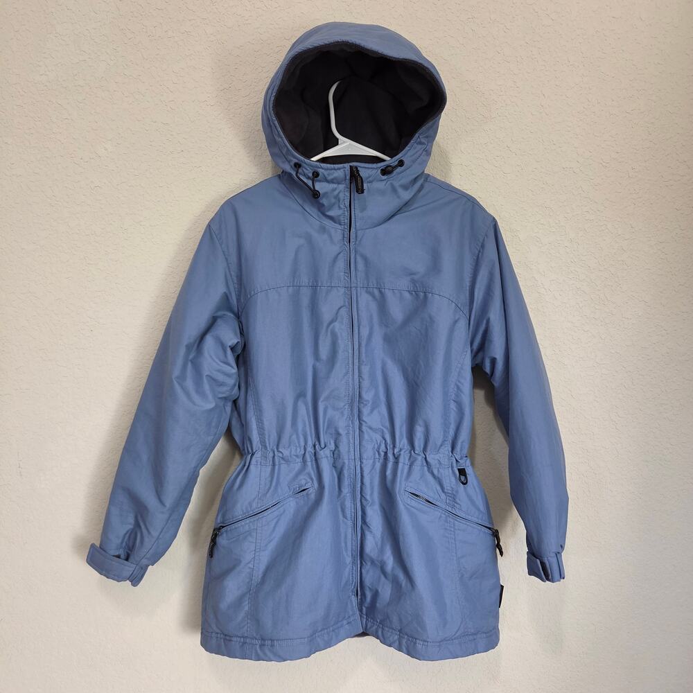Pacific Trail Women's Hooded Cinch Parka  Small Blue Fleece Lined Winter Coat